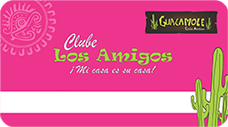 Cartão Rosa Clube Los Amigos Guacamole